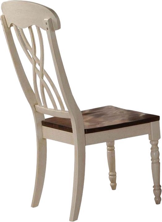 ACME Furniture Dylan 2-Piece Buttermilk/Oak Side Chairs