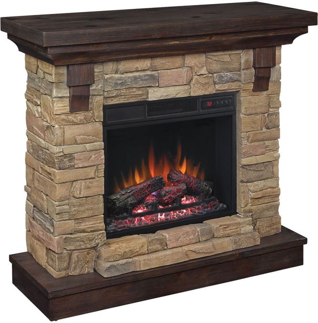 ClassicFlame® Eugene Aged Coffee Wall Mantel 2