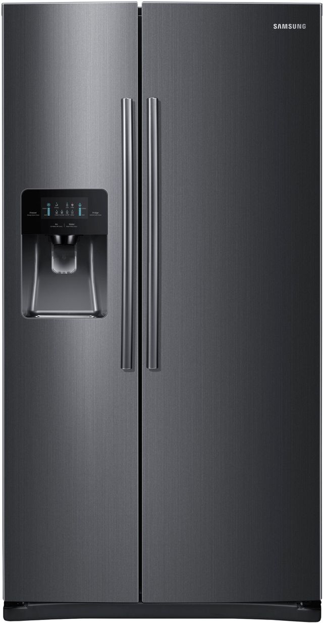 Samsung 24.5 Cu. Ft. Side-By-Side Refrigerator-Fingerprint Resistant Black Stainless Steel 0