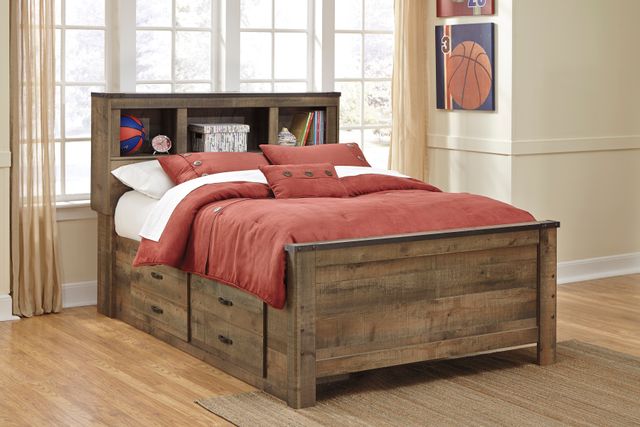 Signature Design by Ashley® Trinell Rustic Brown Under Bed Storage with Side Rail 1