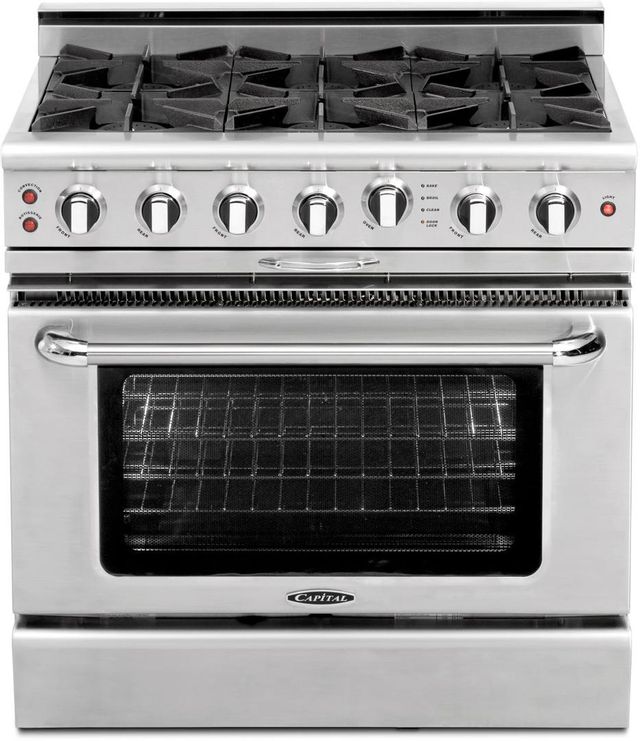 Capital Culinarian 36" Stainless Steel Free Standing Gas Range 2