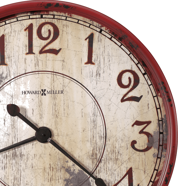 Howard Miller® Back 40 Antique Red Wall Clock 1