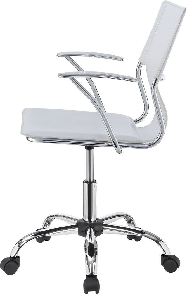 Coaster® Himari White/Chrome Adjustable Height Office Chair-3