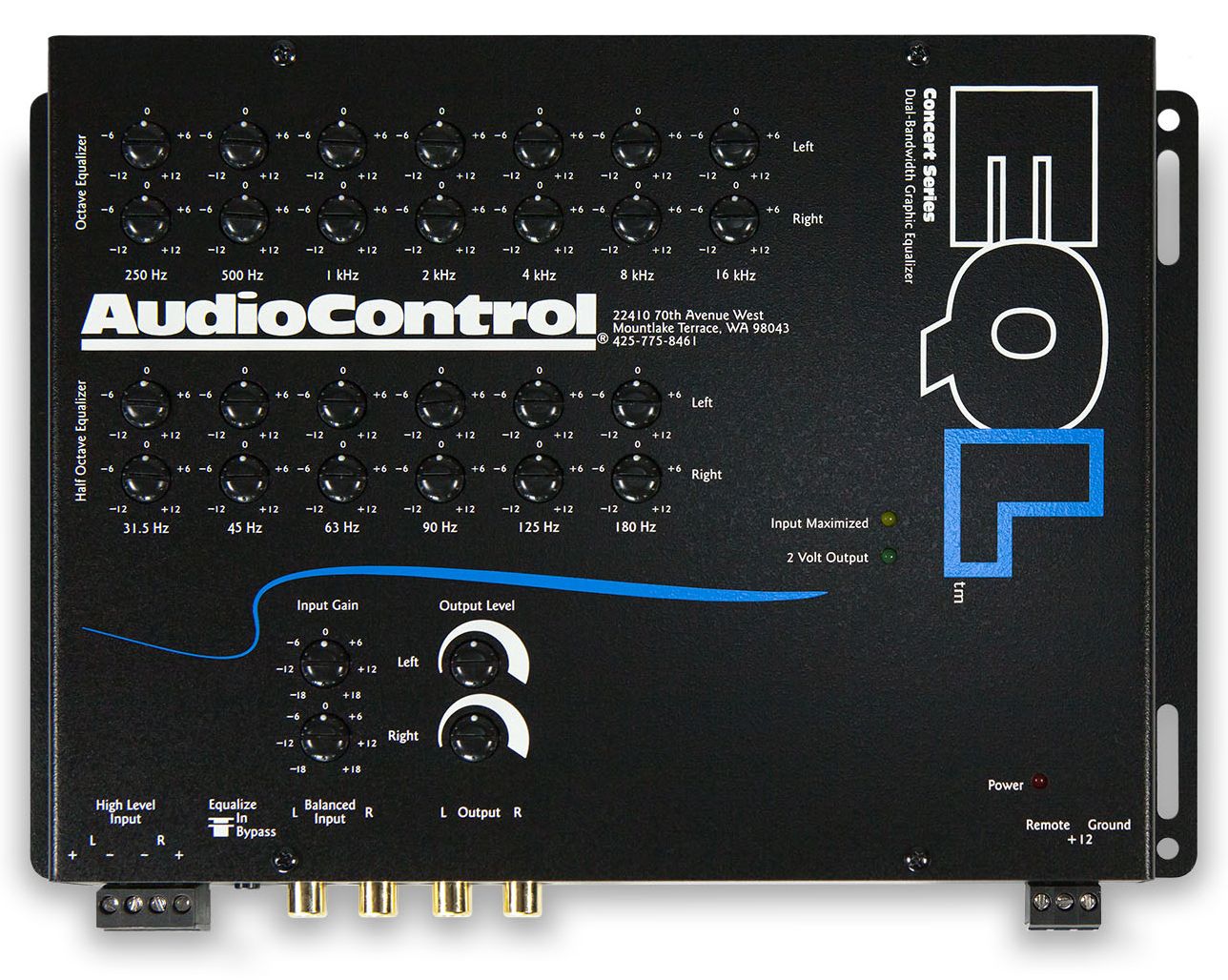 AudioControl® EQL 2 Channel Trunk-Mount Equalizer | Paradyme