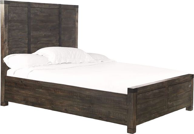 Grand lit complet à panneaux de Magnussen Home® Abington - Anthracite patiné