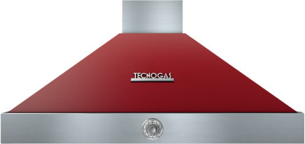 Tecnogas Superiore DECO Series 48" Red Matte Chrome Wall Mount Hood
