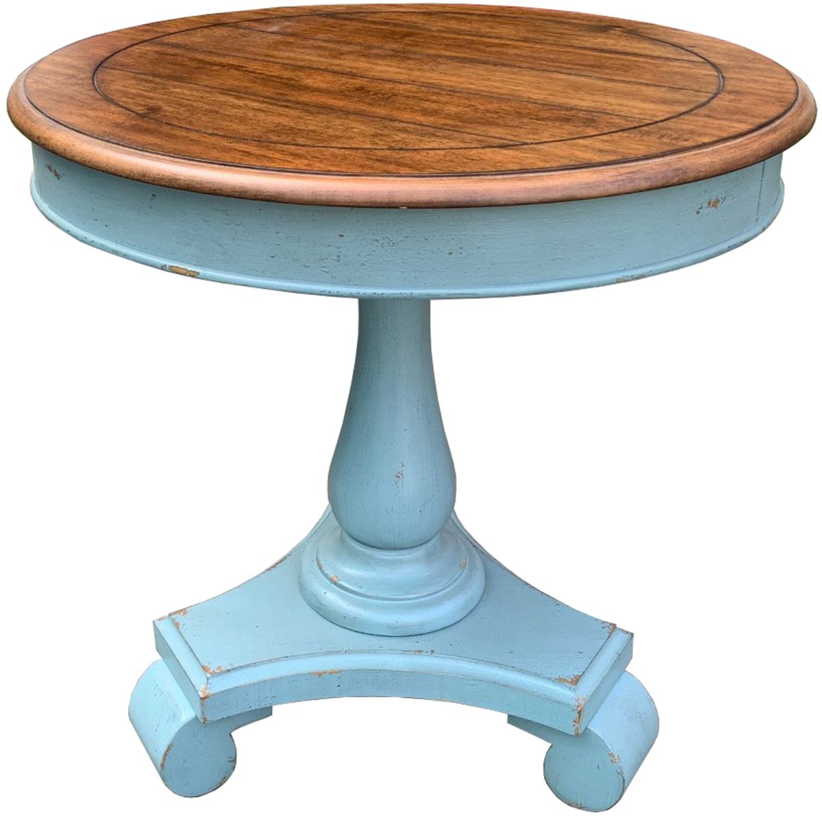 teal side table