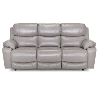 Franklin Dayton Leather Grey Reclining Sofa
