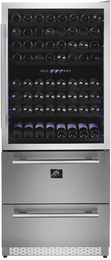 FORNO® 30" Anti-Fingerprint Stainless Steel Wine Cooler