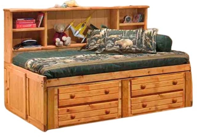 Trendwood Bayview Cheyenne Cinnamon Full Youth Bookcase Bed With Underdresser Evans Furniture 