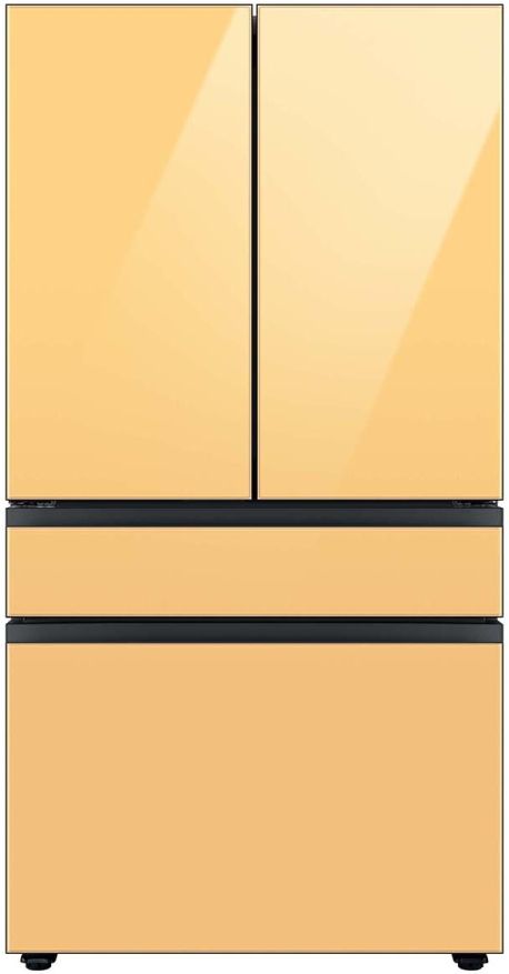 Samsung Bespoke 36" Sunrise Yellow Glass French Door Refrigerator Middle Panel 7
