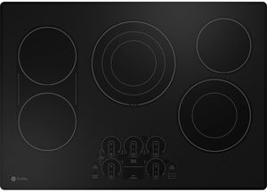 GE Profile™ 30" Stainless Steel/Black Built-In Electric Cooktop