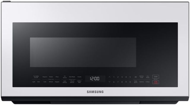 Samsung Bespoke 30 in. 1.9 cu. ft. Over-the-Range Smart Microwave with 10  Power Levels, 400 CFM & Sensor Cooking Controls - White Glass