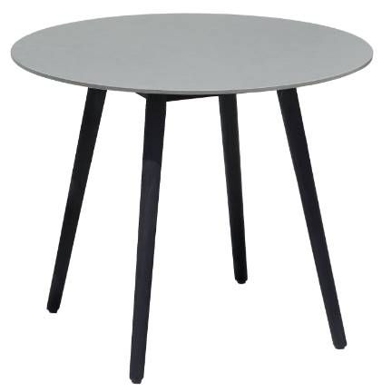 Armen Living Sydney Black/Grey Outdoor Patio 36" Round Dining Table