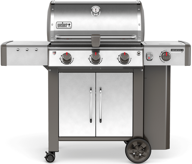 Weber® Genesis® II LX S-340 Free Standing Gas Grill-Stainless Steel-0