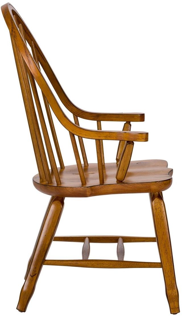Liberty Furniture Treasures Rustic Oak Bow Back Arm Chair 1
