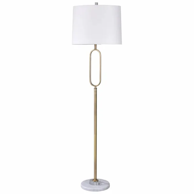 Stylecraft Floor Lamp, Metal/Marble/Crystal 0