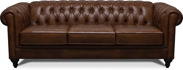 England Furniture Brooks Dark Brown Leather Sofa-0