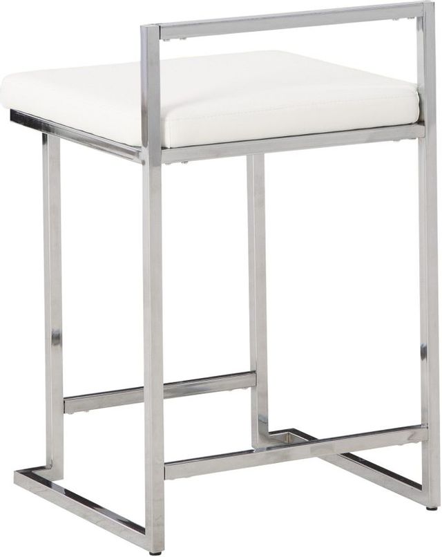 Signature Design by Ashley® Madanere White/Chrome Counter Height Stool 2