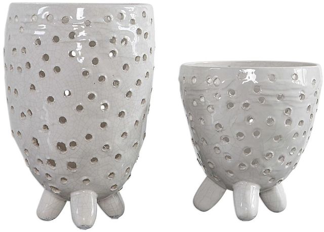 Uttermost® by Renee Wightman Milla 2-Piece Mid-Century Modern Vases-0