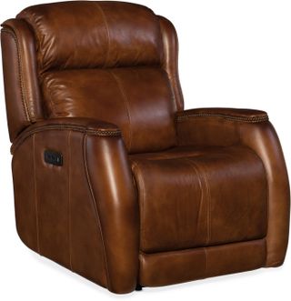 Hooker® Furniture Emerson Brown All Leather Power Recliner w/ Power Headrest
