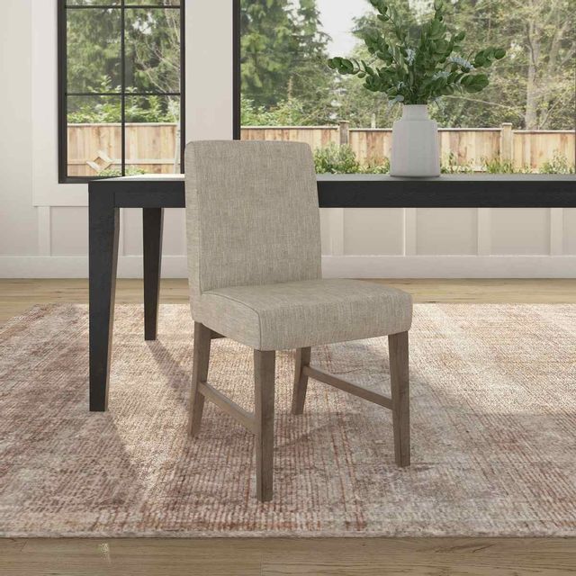 Flexsteel® Chevron Light Oak/Stone Gray Upholstered Dining Chair 5