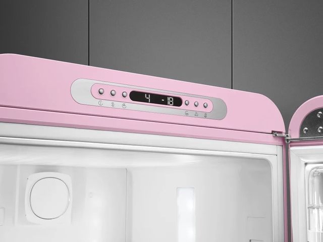 Smeg 50's Retro Style Aesthetic 11.7 Cu. Ft. Pink Bottom Freezer Refrigerator 6