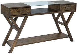 Liberty Furniture Lennox Medium Brown Drawer Sofa Table