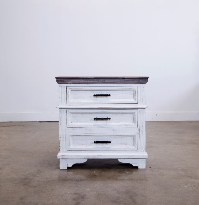 Vintage Furniture Charleston Nero White/Granite Nightstand-1