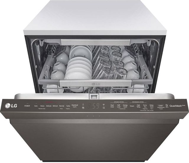 LG 24" PrintProof™ Black Stainless Steel Built In Dishwasher-1