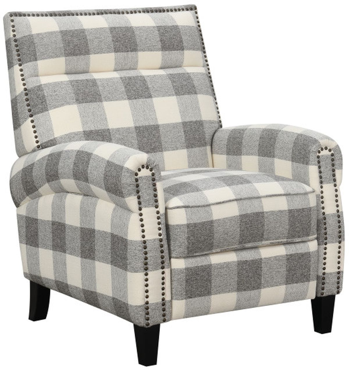 gray plaid recliner