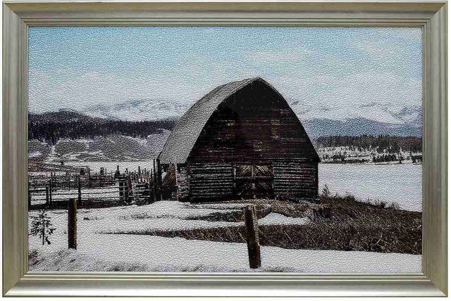Crestview Collection Winter Barn Multi-Color Wall Art-0