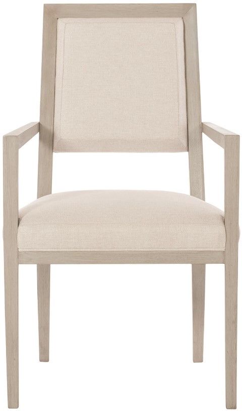 Bernhardt Axiom Neutral Tone/Linear Grey Dining Arm Chair