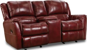 HomeStretch Red Gliding Console Loveseat