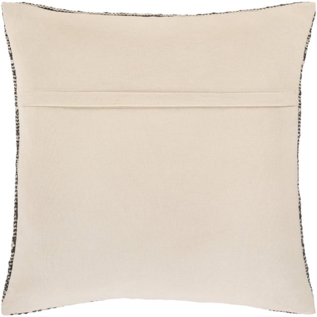 Surya Leif Charcoal/Ivory 20"x20" Pillow Shell with Polyester Insert-1
