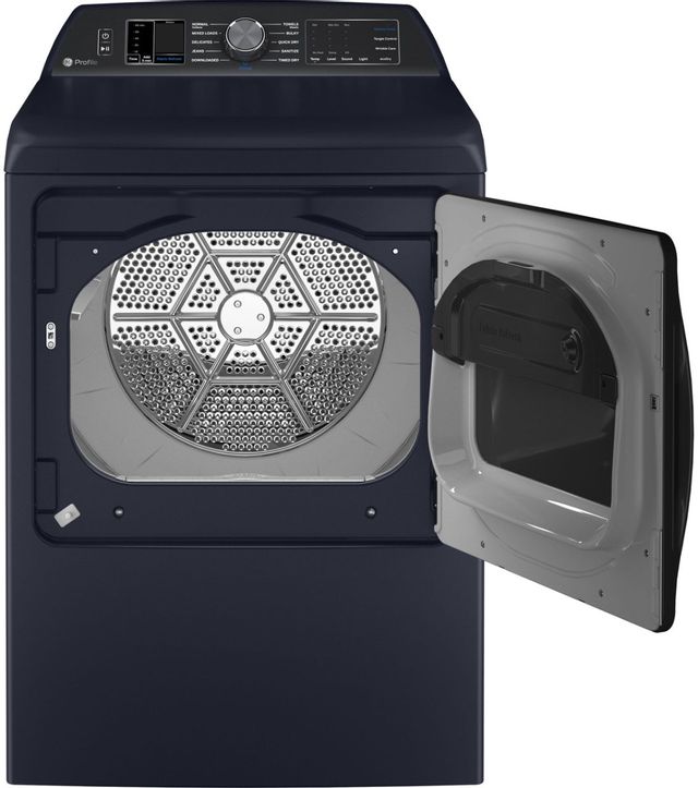 GE Profile™ 7.3 Cu. Ft. Sapphire Blue Front Load Gas Dryer 1