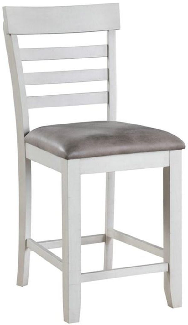 New Classic® Home Furnishings Richland White Counter Chair Bob Mills Furniture 0526