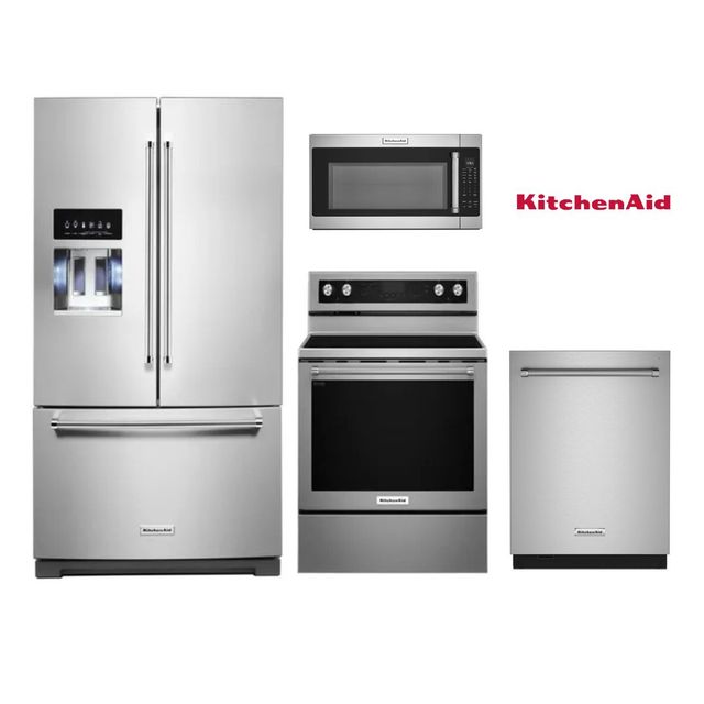 KitchenAid® 4 Piece Stainless Steel Kitchen Package | Green River Appliance