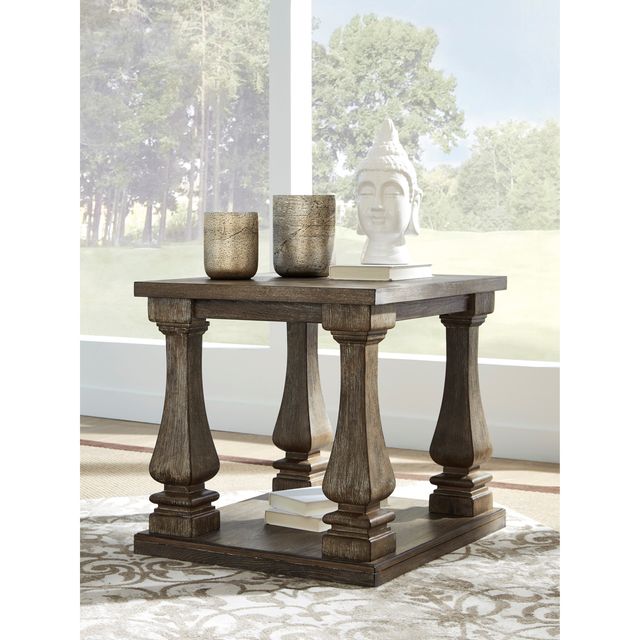 Signature Design by Ashley® Johnelle 2-Piece Weathered Gray End Table Set 2