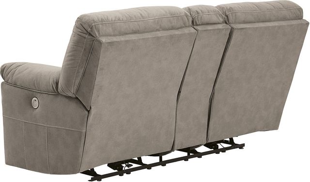 Benchcraft® Cavalcade Slate Reclining Loveseat with Console-2