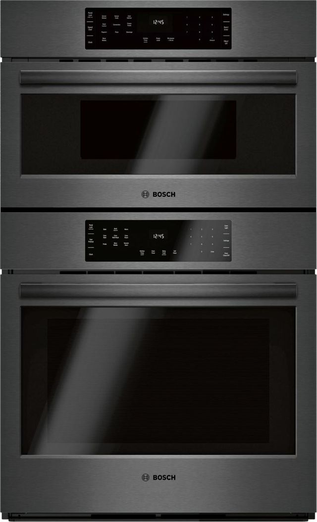 Bosch 800 Series 30" Black Stainless Steel Oven/Microwave Combination Electric Wall Oven