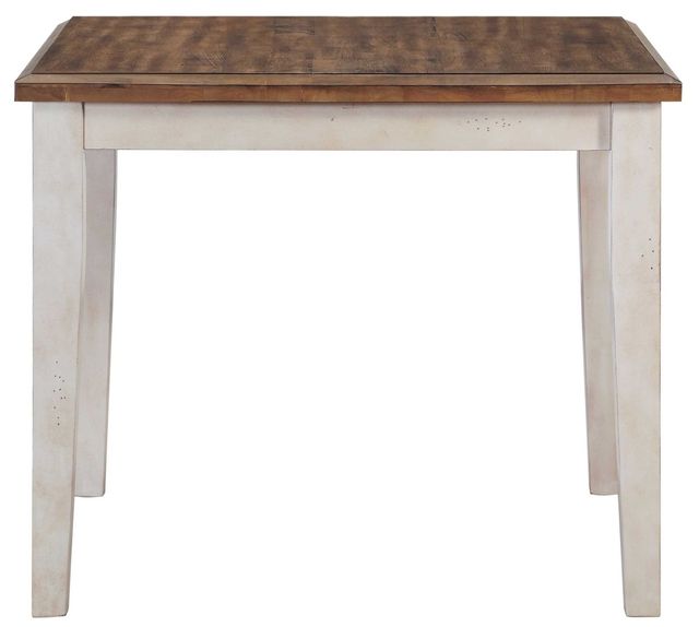 TEI Smart Buy Antique White/Walnut Dining Table 1