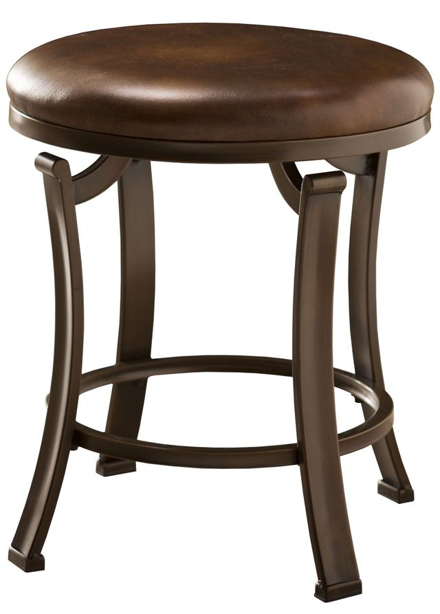Hillsdale Furniture Hastings Antique Bronze/Brown Vanity Stool-0