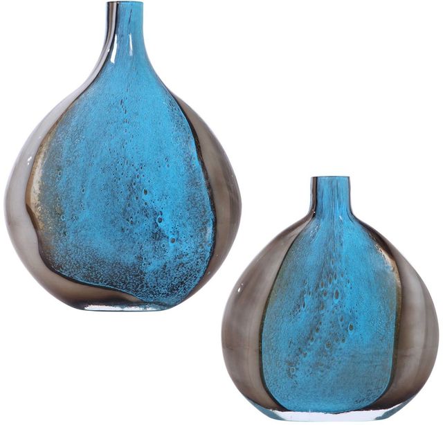 Uttermost® by David Frisch 2-Piece Adrie Art Glass Vases-1