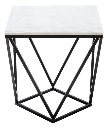 Crestview Collection Baxtor White Marble End Table