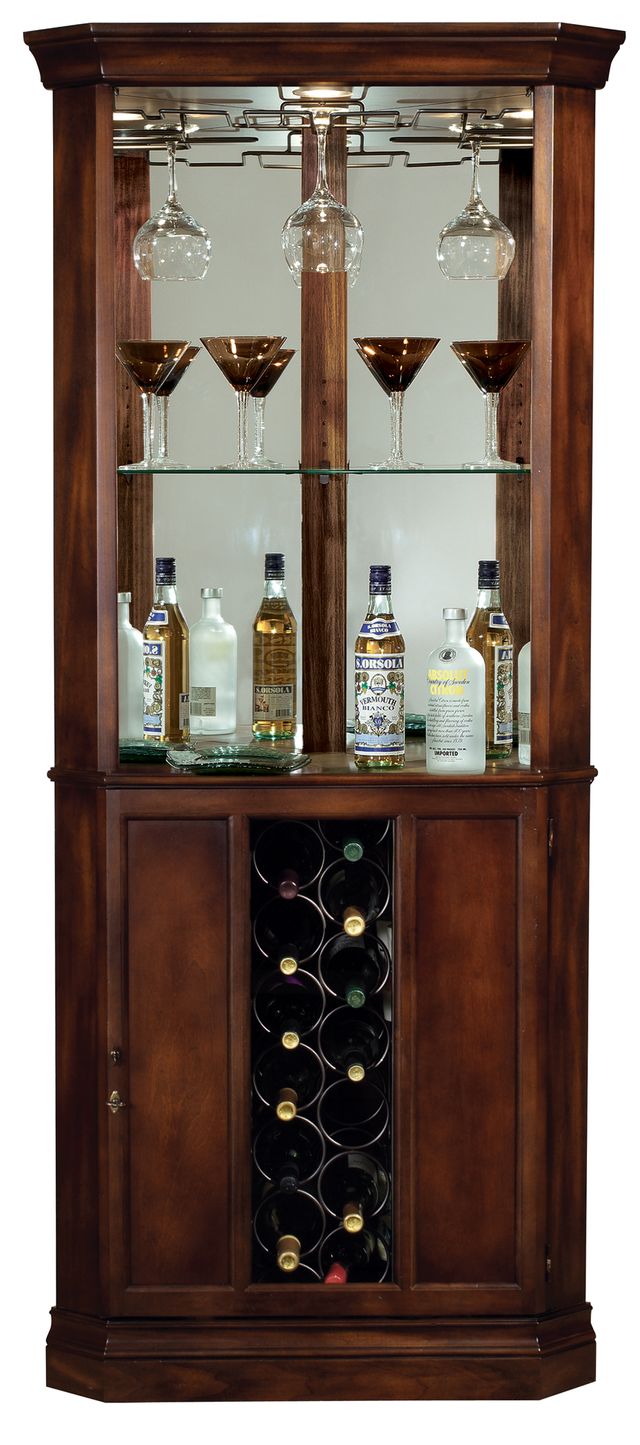 Howard Miller® Piedmont Rustic Cherry Wine and Bar Cabinet