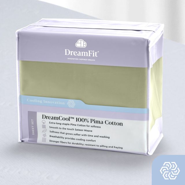 DreamFit® DreamCool™ Pima Cotton Celadon Queen Sheet Set 20