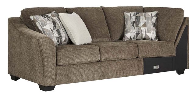 Benchcraft® Graftin 3-Piece Teak Sectional with Chaise 1
