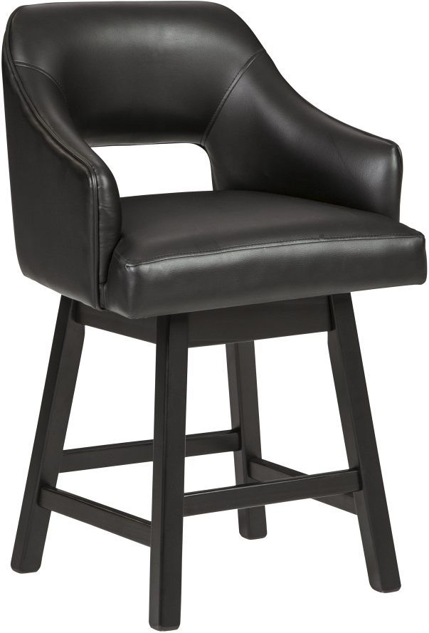 Signature Design by Ashley® Tallenger Black/Dark Brown Counter Height Stool