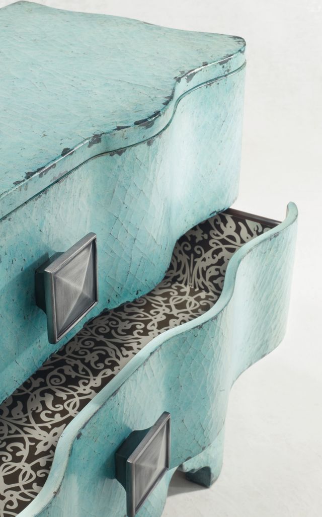 Hooker® Furniture Melange Turquoise Crackle Chest 2